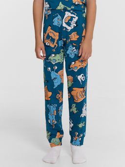 Комплект для мальчиков (футболка, брюки) синий с монстриками - Mark formelle фото 4