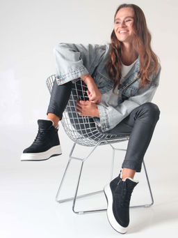 Ботинки 260.windyw. черный замш/Мех