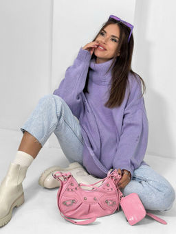 Свитер Джун (лавандовый) Турция - Nadi bordo фото 4