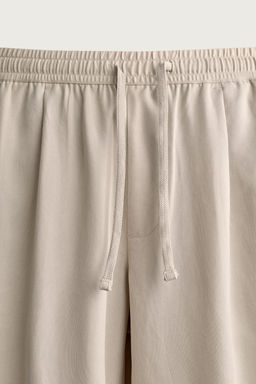 PANTAL?N RELAXED FIT 100% LYOCELL / Beige - Zara фото 7