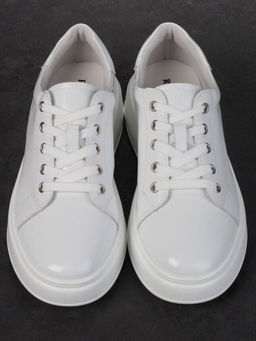 05-PDD215-2 WHITE Кроссовки женские (натуральная кожа)