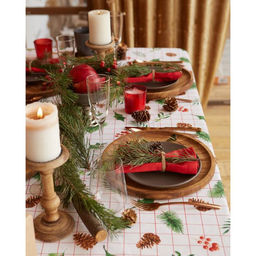 Скатерть новогодняя Доляна New Year 146х110см, 100% хлопок, рогожка 164 г/м2  фото 4