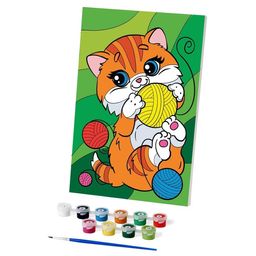 Картина по номерам Котик с клубочками 20 30 см - Школа талантов фото 2