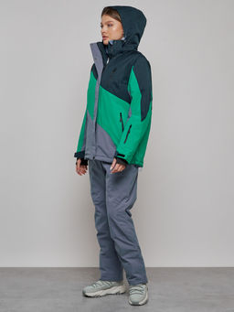 Горнолыжный костюм женский большого размера зимний черного цвета 02308Ch - Mtforce фото 7