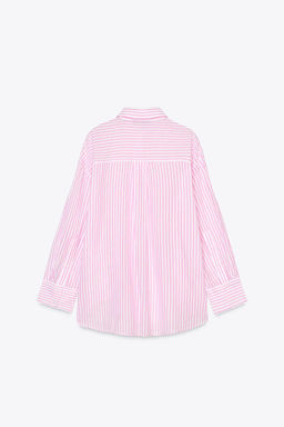 OVERSIZE STRIPED SHIRT - Zara фото 5