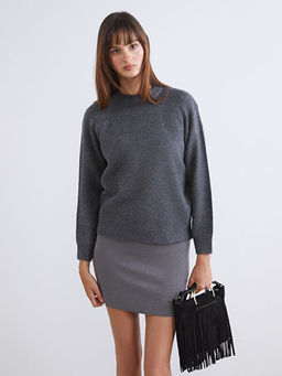 Bisiklet Yaka Kad?n Triko Kazak