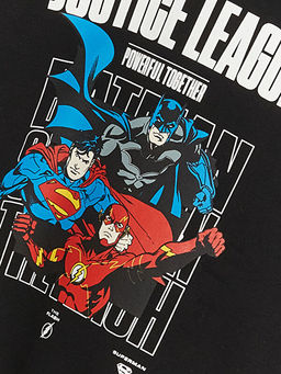 Justice League Bask?l? Uzun Kollu Erkek ?ocuk Hoodie - Waikiki фото 3