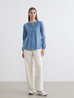 Ba?lamal? Yaka Nak??l? Bluz