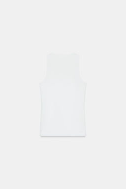 TOP BOTONES CON LINO / Blanco - Zara фото 6