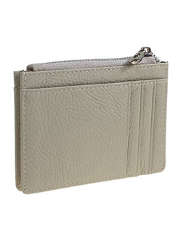 Картхолдер женский из натуральной кожи для пластиковых карт, цвет бело-серый - Greta фото 2