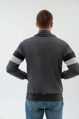 Толстовка мужская из футера Оскар темно-серый макси - Амадэль фото 6