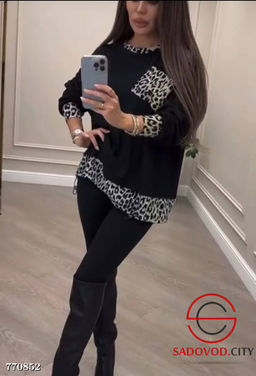 Женская блузка леопард - Zum ming фото 3