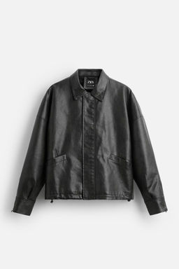 LEATHER EFFECT JACKET - Zara фото 7