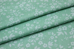 Сатин Фотини цв.мятно-зеленая дымка, ш.1.60м, хлопок-100%, 110гр/м.кв - Купава фото 5