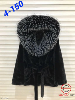 Шуба женская с капюшоном