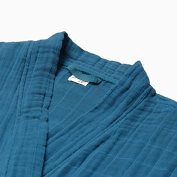 Халат жен.муслиновый LoveLife размер 46-48, цвет синий, 100% хл, 4-сл, 235 г/м²