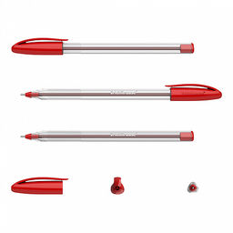 Цена за 50 шт. Ручка шариковая ErichKrause U-108 Stick Classic 1.0, Ultra Glide Technology, цвет чернил красный (в коробке по 50 шт.)  фото 6