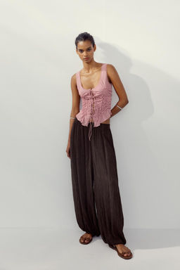 GATHERED TIE TOP - Zara фото 29