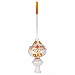 Елочная игрушка верхушка стеклянная "Заря" д7см, h27,5см, ручная художественная роспись, цвета микс, подарочная упаковка (Россия)