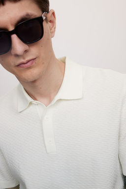 Polo en punto texturizado Slim Fit - H&m фото 2
