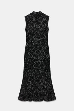 METALLIC THREAD JACQUARD DRESS - Zara фото 4