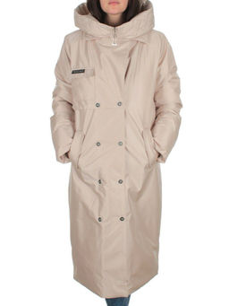 EAC327 LT.BEIGE Пальто зимнее женское (200 гр. холлофайбера) - Fashion фото 2