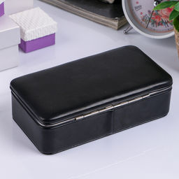 Шкатулка кожзам для украшений Мини чёрная 5,6х18,2х10,2 см - Simaland фото 5