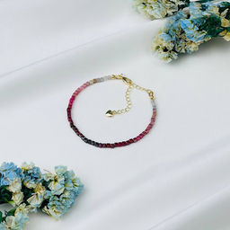 Браслет из Шпинели (градиент) 17,5 см +