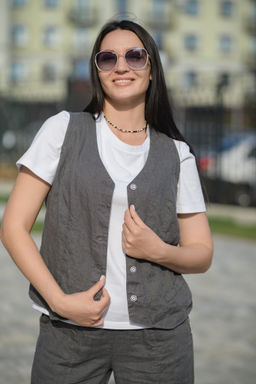 Жилет 100% лен