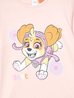 Bisiklet Yaka Uzun Kollu Paw Patrol Bask?l? K?z Bebek Pijama Tak?m? - Waikiki фото 3