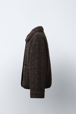 FAUX SHEARLING COAT WITH TRIMS - Zara фото 3