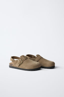 SPLIT SUEDE CLOGS - Zara фото 9