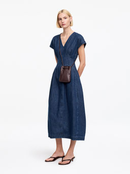 Vestido denim plisado - H&m фото 5