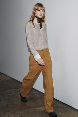 ZW COLLECTION CONTRAST STRIPED SHIRT