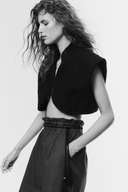 Pantal?n corto paper bag en mezcla de lino - H&m фото 6