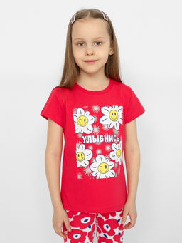 CRB wear/CSKG 63579-25-373 Футболка для девочки,малиновый/Ex.Cherubino