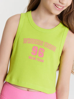 Топ для девочек лаймовый с надписью winners union - Mark formelle фото 6