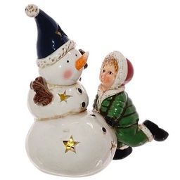 Фигурка декоративная "Снеговик" с подсветкой, L14 W9 H14,5 см, 2в.