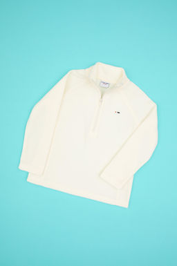 K_z _ocuk Krem Polarl_ Yar_m Fermuarl_ Sweatshirt