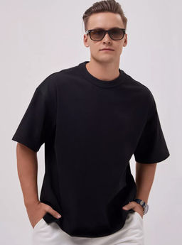 KM1842 Футболка OVER SIZE ЧЕРНЫЙ