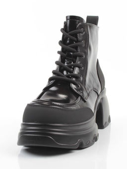01-F591-1 BLACK Ботинки демисезонные женские (натуральная кожа, искусственная кожа) - Фабричный китай фото 5