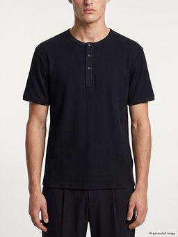 Henley Yaka Regular Fit Erkek Ti??rt - Waikiki фото 3