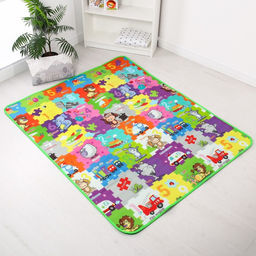 Игровой коврик для детей на фольгированной основе Малыши зверята, размер 180х150x0,5 см, Крошка Я  фото 2