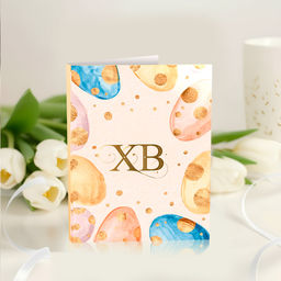 цена за 2 шт Мини-открытка с шоколадом ХВ (яйца акварелью с золотом) - 8 чудо фото 2