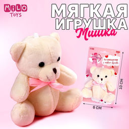 Мягкая игрушка Ты сумасшествие с первого взгляда, медведь, цвета МИКС