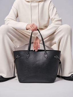 Сумка кожаная шоппер Deboro 30890 черная