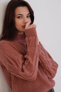 10370 Свитер в цвете розовое какао - Martichelli фото 34