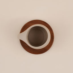 Кружка керамическая SL Home «Стоун форест», 220 мл, на деревянной подставке, d= 12 см