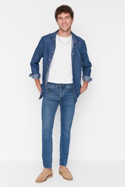 TRENDYOL MAN Siyah Skinny Fit Esnek Kumas Dar Kesim Jeans TMNAW23JE00047 - Trendyolmilla фото 29