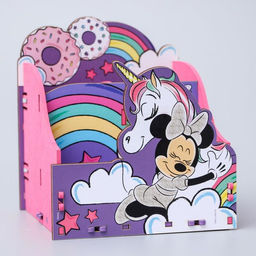 Органайзер для канцелярии, 14?14?16 см, Минни Маус и единорог